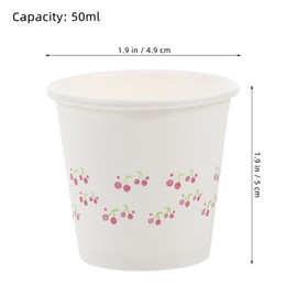 JECOMPRIS Disposable Paper Cups 50 ML, 100pcs White Hot Coffee Cups Mini Bathroom Mouth wash Cups Small Paper Tasting Cups for Cafes Bistros Parties Events