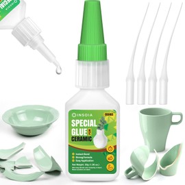Ceramic Glue, 30g Clear Super Glue for Ceramics Repair Quick Fix Porcelain Adhesive Heavy Duty Strong Crazy Instant Glue for Bonding Ceramic, Porcelain, China, Pottery, Mugs, DIY Crafts