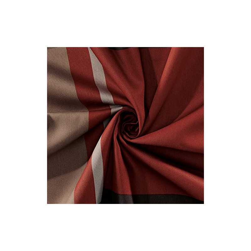 Erwin Müller Additional Cushion Cover, Maco Satin Checked Red/Brown, Size