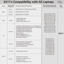 Smatree 13 inch Anti-Shock Laptop Sleeve Waterproof Protective Slim Cover Tailored for ASUS Zenbook Flip 13 OLED UX363/Zenbook S 13 OLED UX5304, ROG Flow X13 2023, 13 inch Laptop Bag, Black (E411)