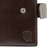 Koruma RFID Schutz Herren Geldbörse Braun Leder Quer-Format Business Doppelnaht