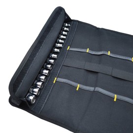 FASITE Tool Roll Organizer - 35 Pockets Roll Up Bag Wrench/Pliers Pouch for Craftwork Handyman Electrician Plumber Mechanic, Blue