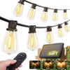 addlon 54(48+6) FT Solar String Lights Waterproof,Patio Lights Solar Powered