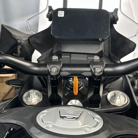 Motorcycle Handlebar Risers 3/4" Bar Clamp 1-1/8" for 800MT IBEX 800 CF800MT 2021-2025 450MT CF450MT 800MT-X 2024-2025 CNC Aluminum Handle Bar Riser Adapter (Black)