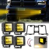 WEISEN Amber LED Bumper Fog Lights Driving Lamps Kit For