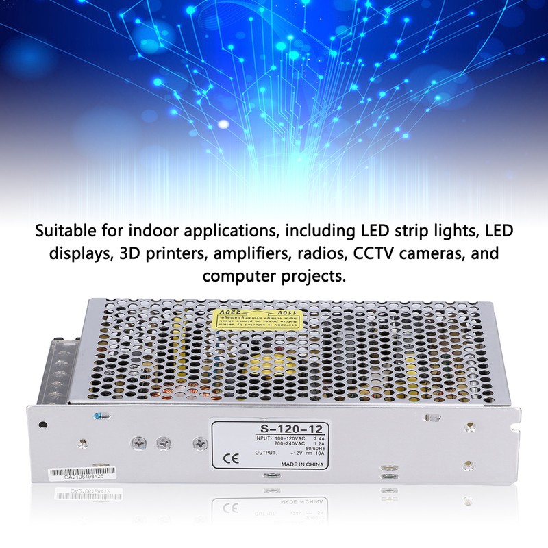 Switching Power Supply LED Power Supply 100‑240v to 12v/24v Surveillance