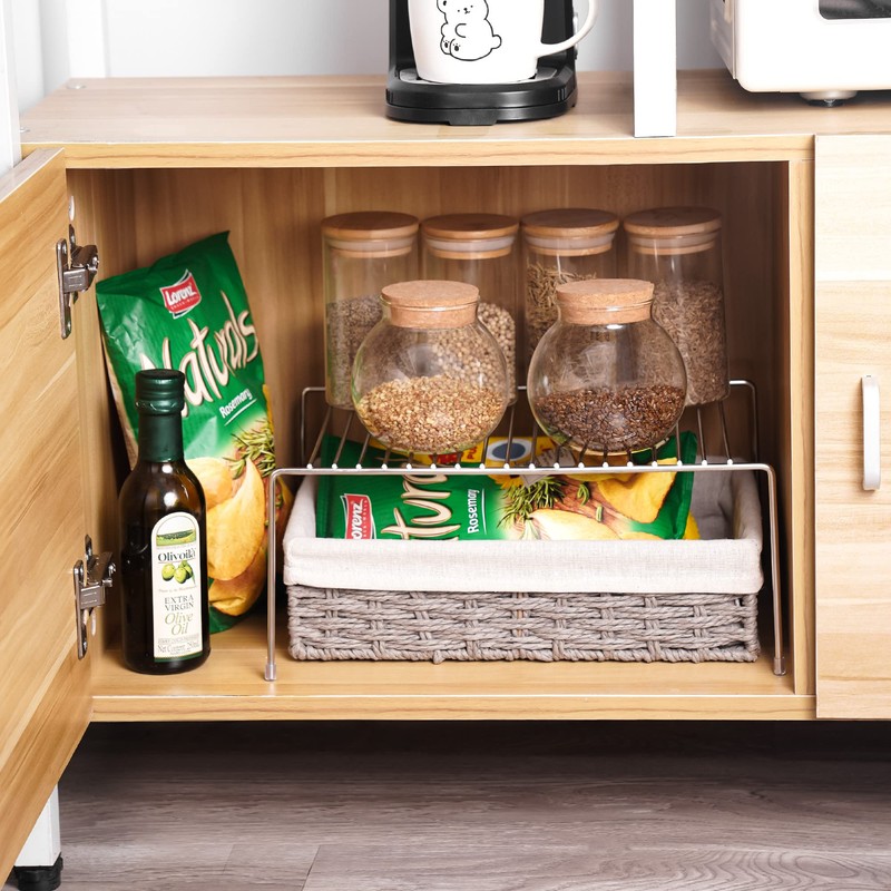 Tomorotec Space-Saving Stainless Steel Storage Rack, 12.8-22.8 in, Silver, Easy