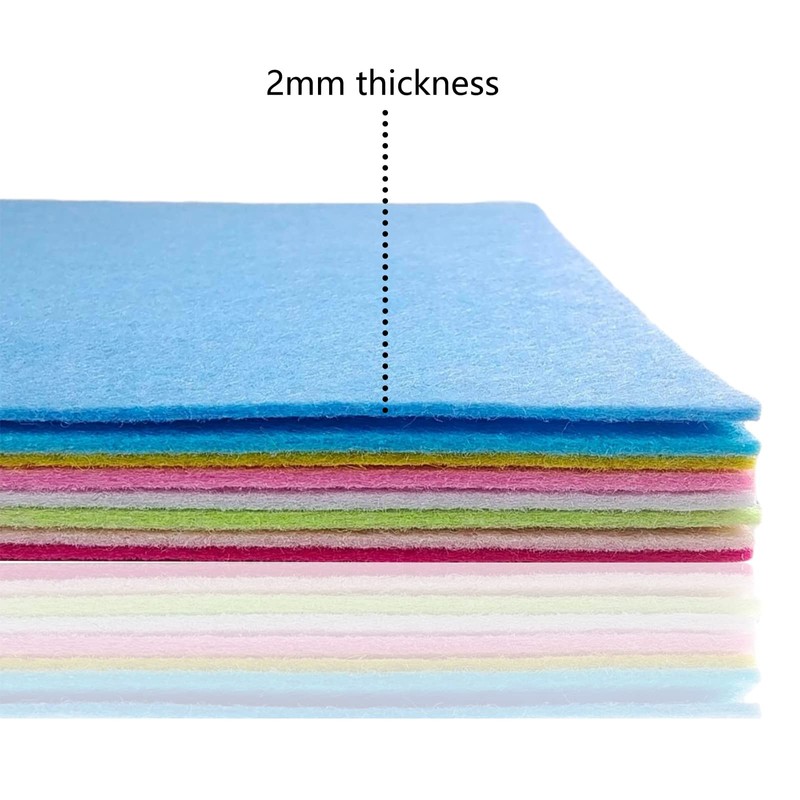 Jtnohx Stiff Felt, 2 mm Thick Felt for Crafts, 8
