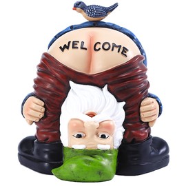 XFLYP Welcome Garden Gnome Statue Waterproof Sun Protection Garden Decoration Gnome for Lawn, Yard, Balcony, Porch, Patio