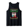 Havanese Dog in Christmas Socks Ugly Sweater Xmas Pajama Tank