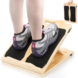 Yarlung Wooden Slant Board for Calf Stretching, Portable Squat Incline Board for Knees Ankle Leg Heel, Adjustable 5 Angles Calf Stretch Wedge for Exercise, Physical Therapy