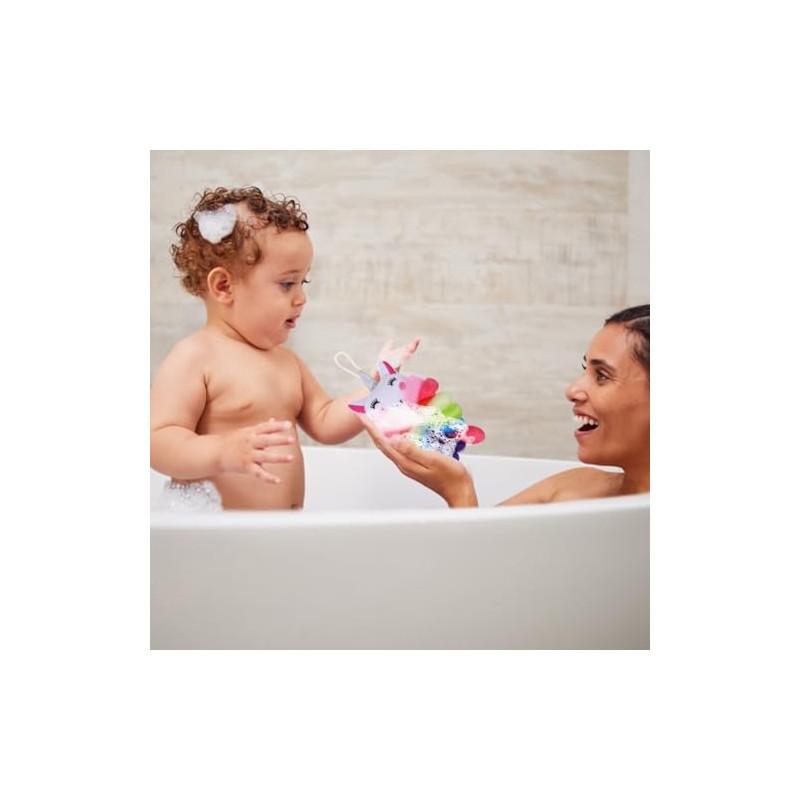 Esponjas Exfoliantes Ducha Dibujos Animados Diseño Unicornio Rosa Tiburón Azul