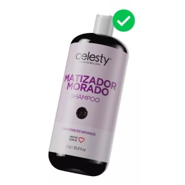 Celesty Shampoo Matizador Violeta Morado Purple Rubio Cenizo 1l
