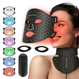 EASYINBEAUTY Therapy Mask Face Light LED Neck Skin Photon Rejuvenation Facial 7 Colors Color