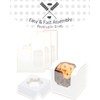 Gcardist White Cupcake Boxes Individual Cupcake Container 35Pcs 8.9x8.9x8.9cm Auto-Pop
