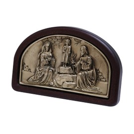 Jorvina / Sagrada Familia retablo Dorado con Base de Madera