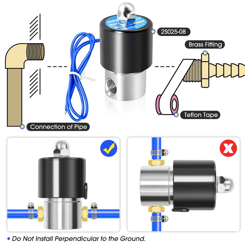 TAILONZ PNEUMATIC 1/4 Inch NPT 304 Stainless Steel 12V/24V/110V/220V Electric