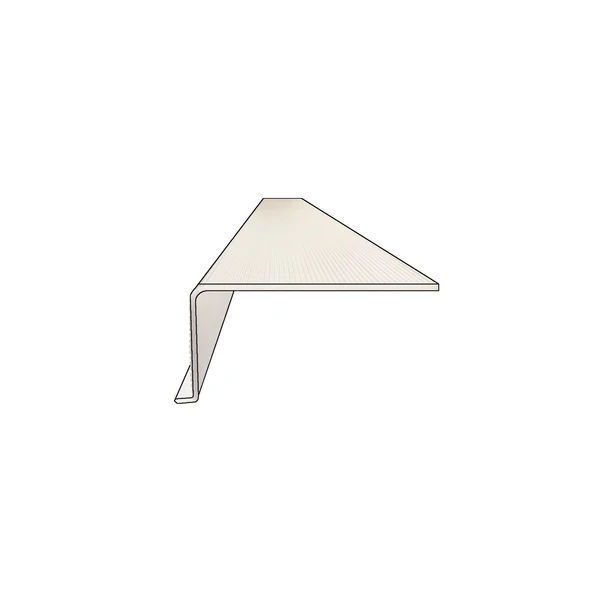 Ribbed Under Cabinet Acrylic Narrow Replacement Lens L-Shape Width 1-15/16"