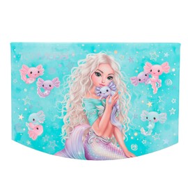 Depesche 12440 TopModel Mermaid – Piccolo portagioie in turchese con motivo a sirena, portagioie con specchio e coperchio ribaltabile