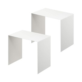 Yamazaki Home Tower Steel Under Cabinet Storage Organizer for Dishes, Pots, Or Pans | Set of 2 | Kitchen Pantry - Steel -