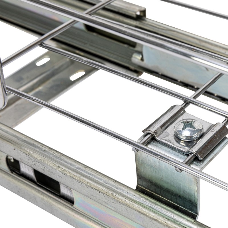 Household Essentials Glidez Multipurpose Chrome-Plated Steel Pull-Out/Slide-Out Storage Organizer for