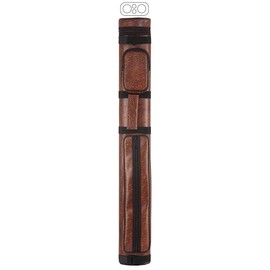 McDermott 2x2 Hard Oval Textured Vinyl Pool/Billiard Cue Case - Brown