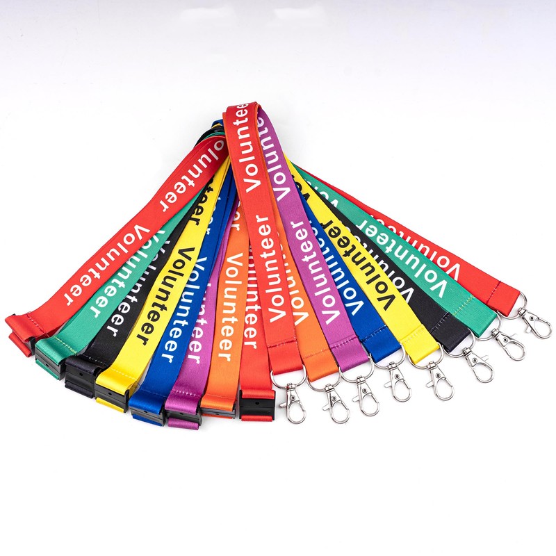 Volunteer Lanyards with Safety Break – 20mm Wide, Pack of