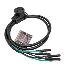 Parkworld 61094 30 Amp Inverter Generator Parallel Cord, Inverter Generator Parallel Kit Terminals with Cable to RV 30A TT-30R Female, 120V, 30A, 3FT (Black)