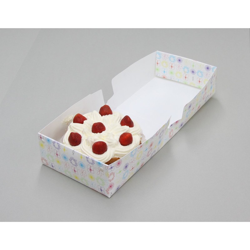 ホーショー 折りたためる フラットケーキボックス フラワー 「くり返し使える」 410-KB-FL