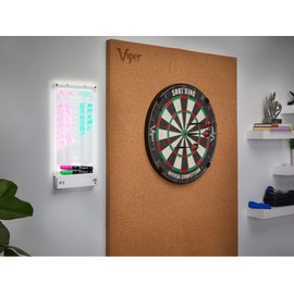 Viper Illumiscore See-Through Illuminated Back-Lit Dry Erase Dart Scoreboard, Standard (15.50" L x 7.50" W), White/Clear