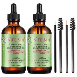 Rosemary Oil Hair 60 ml, Pack of 2 Rosemary Mint Oil, Rosemary Oil for Hair Growth, Organic & Pure Rosemary Essential Oil