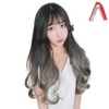 YJINCO U-type Half Wig, Extension, Long, Gradient, Curly Hair, Two