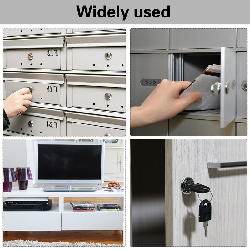 Herbst Pack of 6 Letterbox Lock 20 mm with 4