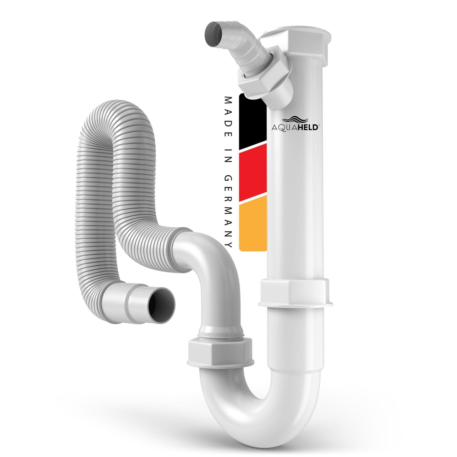 AquaHeld® Siphon for Kitchen Sink with Flexible Drain Hose [Made in ...