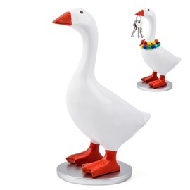 Desk Goose 7 inch - Desktop Goose Statue w/Base - Magnetic Goose Key Holder