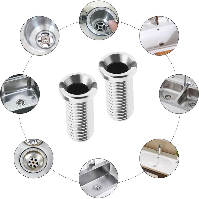 Zhenghebuy Sink Basket Screw,2 Pieces 35mm Hollow Kitchen Sink Plug