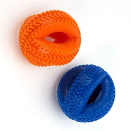MPP Double Tire Heavy Duty Durable Rubber Tough Chewer Dog Dental Health Toy 4 Inch (Full Set - Both Colors)