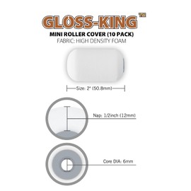 ROLLINGDOG Foam Roller Paint - 2 Inch Paint Rollers, High Density Small Foam Paint Roller Covers or Cutting in and Detail Painting (Pack of 10)