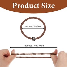 45 Pcs Boho Hair Ties Hair Tie Bracelet No Damage Elastic Bracelets Cute Bracelets Hairs Ties for Women Ponytail Holders for Girls With Thick and Thin Hairs(Multicolor)