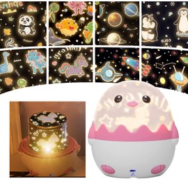 MUSUNFE Star Night Light Projector for Girls, Unicorn Night Light - Baby Rainbow Stars Projected on Ceiling for Kids Lights in Bedroom. Star Projector - Christmas Gifts
