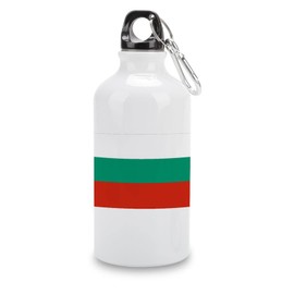 VEHFA Bulgaria Funny Aluminum Sports Water Bottle Bulgaria Flag Insulated Sports Water Bottle with Carabiner Clip, 14 OZ