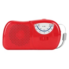 AM FM Radio Professional High Sensitivity Built in Speaker Clear Sound Vintage Mini Pocket Radio for Outdoor Travel Home Red