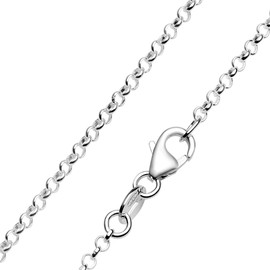 Vinani AKS-T Narrow Cross Pendant with White Zirconia and Pea Chain 925 Sterling Silver, Sterling Silver, Cubic Zirconia