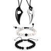 Cupimatch Couple Necklace Bracelet Jewellery Set Stainless Steel Heart Puzzle