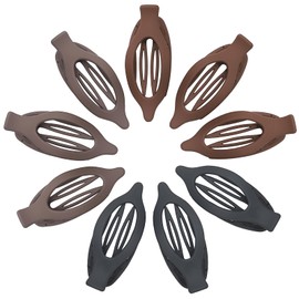 9 Pack Flat Hair Clips for Women, Matte Claw Clips for Thick & Thin Hair, Suitable for Driving（Taupe,Gray,Brown)