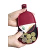 Coin Box DOLPHIN, Genuine Leather, red - ''LEAS Special-Edition''
