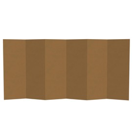 4 ft. Short Brown Temporary Cardboard Folding Screen - 6 Panels