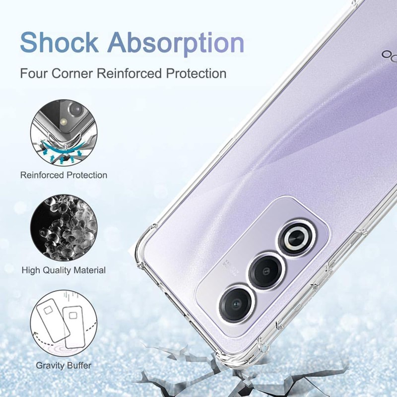 Case for Oppo A80 5G + [2 Pack] Screen Protector,