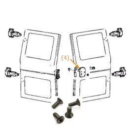 Overland Metric FJ40 Pre 79 Ambulance Door Paddle Handle Stainless Screw Kit Land Cruiser