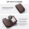 VULKIT Credit Card Holder RFID Blocking Leather Pop Up Card